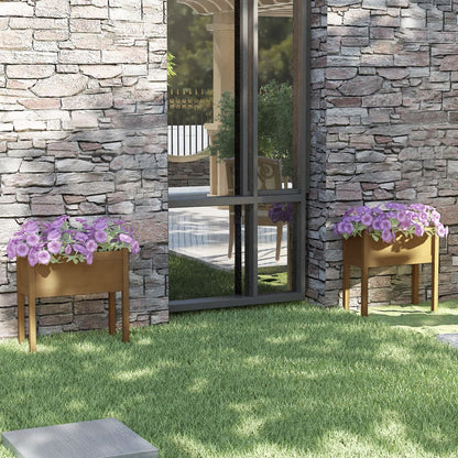 Fioriere 2 pz Ambra 70x31x70 cm in Legno Massello di Pino