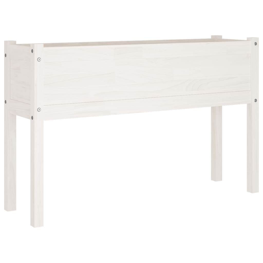Fioriere da Giardino 2 pz Bianche 110x31x70 cm in Legno di Pino