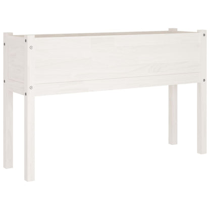 Fioriere da Giardino 2 pz Bianche 110x31x70 cm in Legno di Pino
