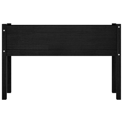 Fioriera da Giardino Nera 110x31x70 cm Legno Massello di Pino