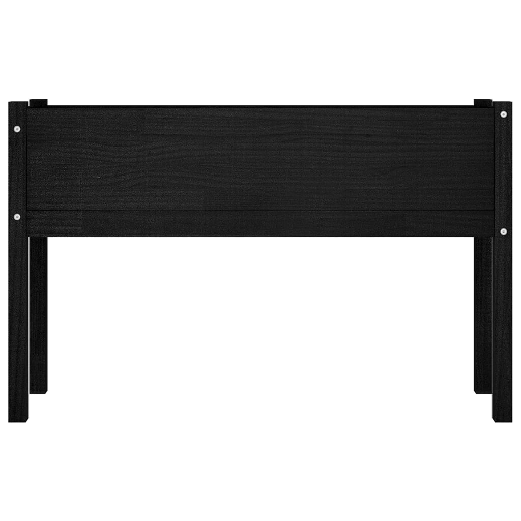Fioriere da Giardino 2 pz Nere 110x31x70 cm in Legno di Pino