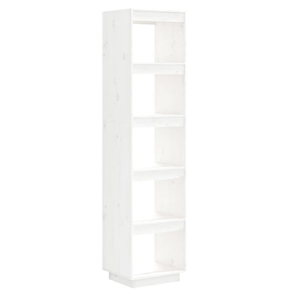Libreria/Divisorio Bianco 40x35x167cm in Legno Massello di Pino