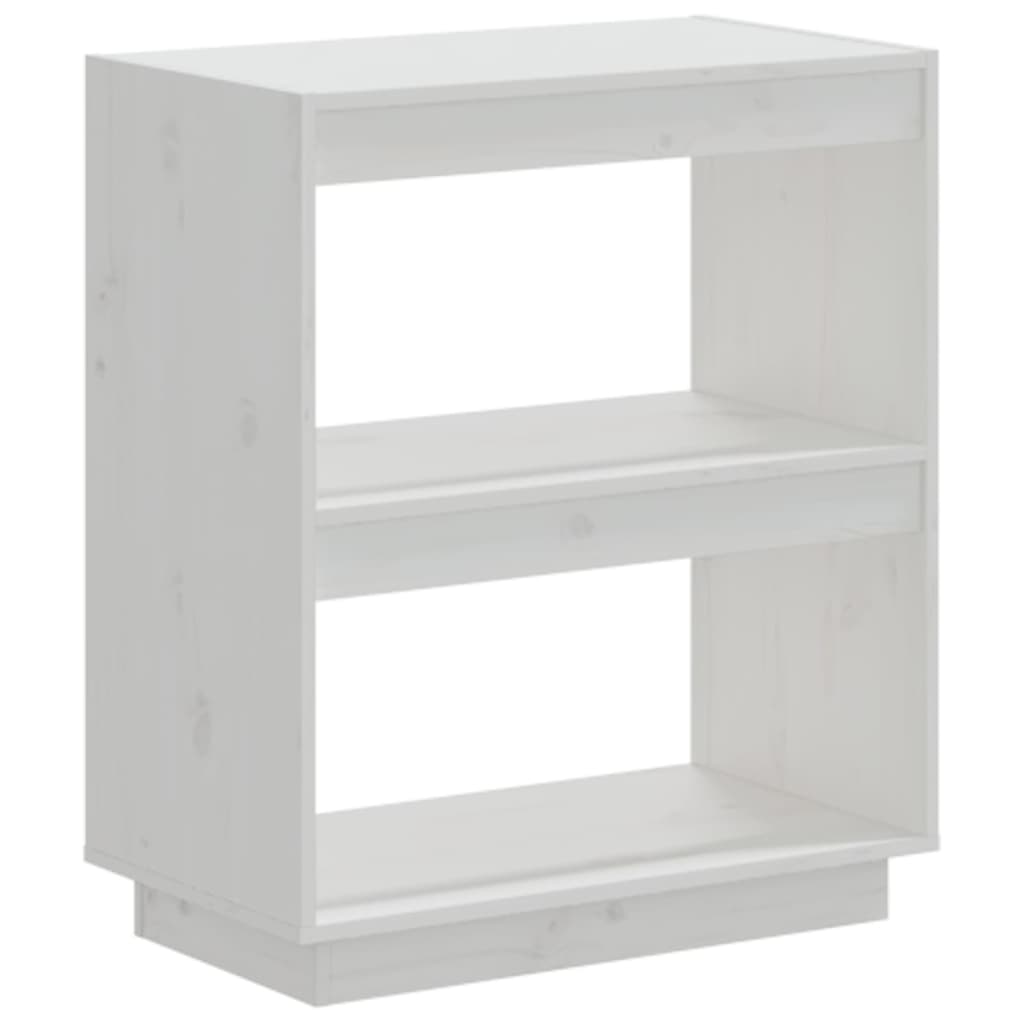 Libreria Bianca 60x35x71 cm in Legno Massello di Pino