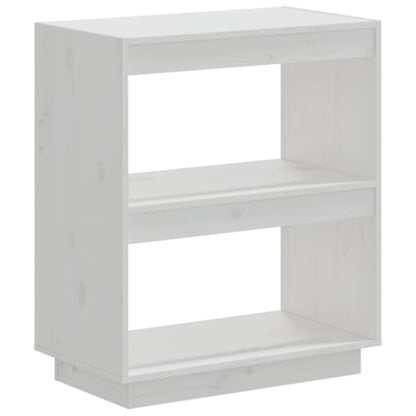 Libreria Bianca 60x35x71 cm in Legno Massello di Pino