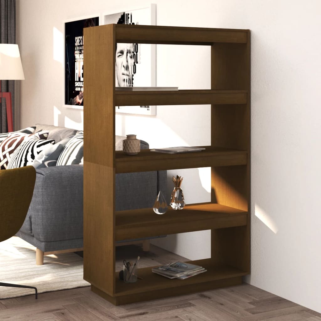 Libreria/Divisorio Ambra 80x35x135 cm in Massello di Pino