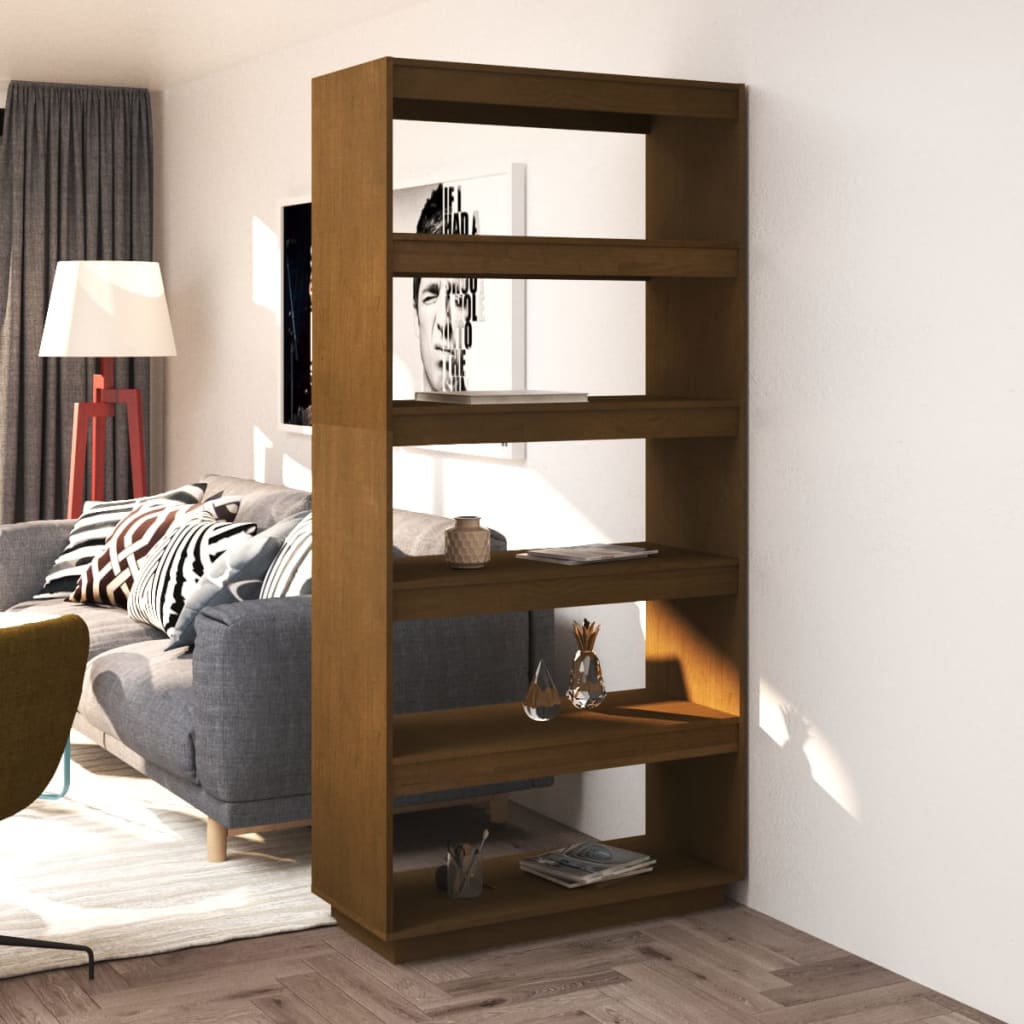 Libreria/Divisorio Ambra 80x35x167 cm in Massello di Pino