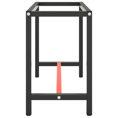 Telaio Banco da Lavoro Nero e Rosso Opaco 110x50x79 cm Metallo