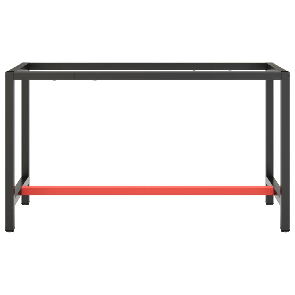 Telaio Banco da Lavoro Nero e Rosso Opaco 140x50x79 cm Metallo