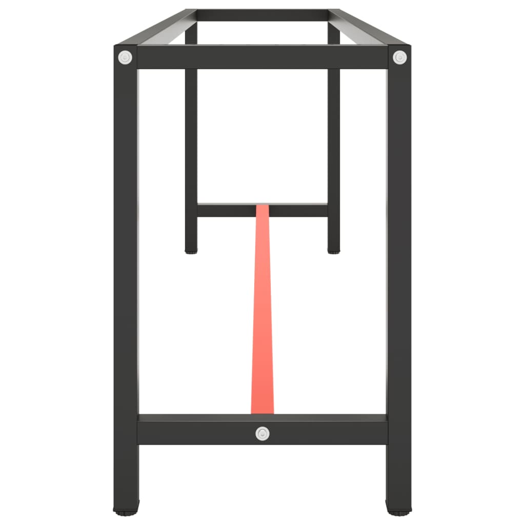 Telaio Banco da Lavoro Nero e Rosso Opaco 210x50x79 cm Metallo