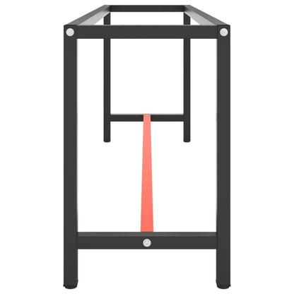 Telaio Banco da Lavoro Nero e Rosso Opaco 210x50x79 cm Metallo