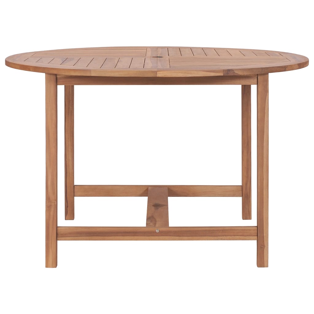 Tavolo da Pranzo da Giardino Ã˜110x75 cm Legno Massello di Teak