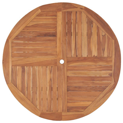 Tavolo da Pranzo da Giardino Ã˜110x75 cm Legno Massello di Teak