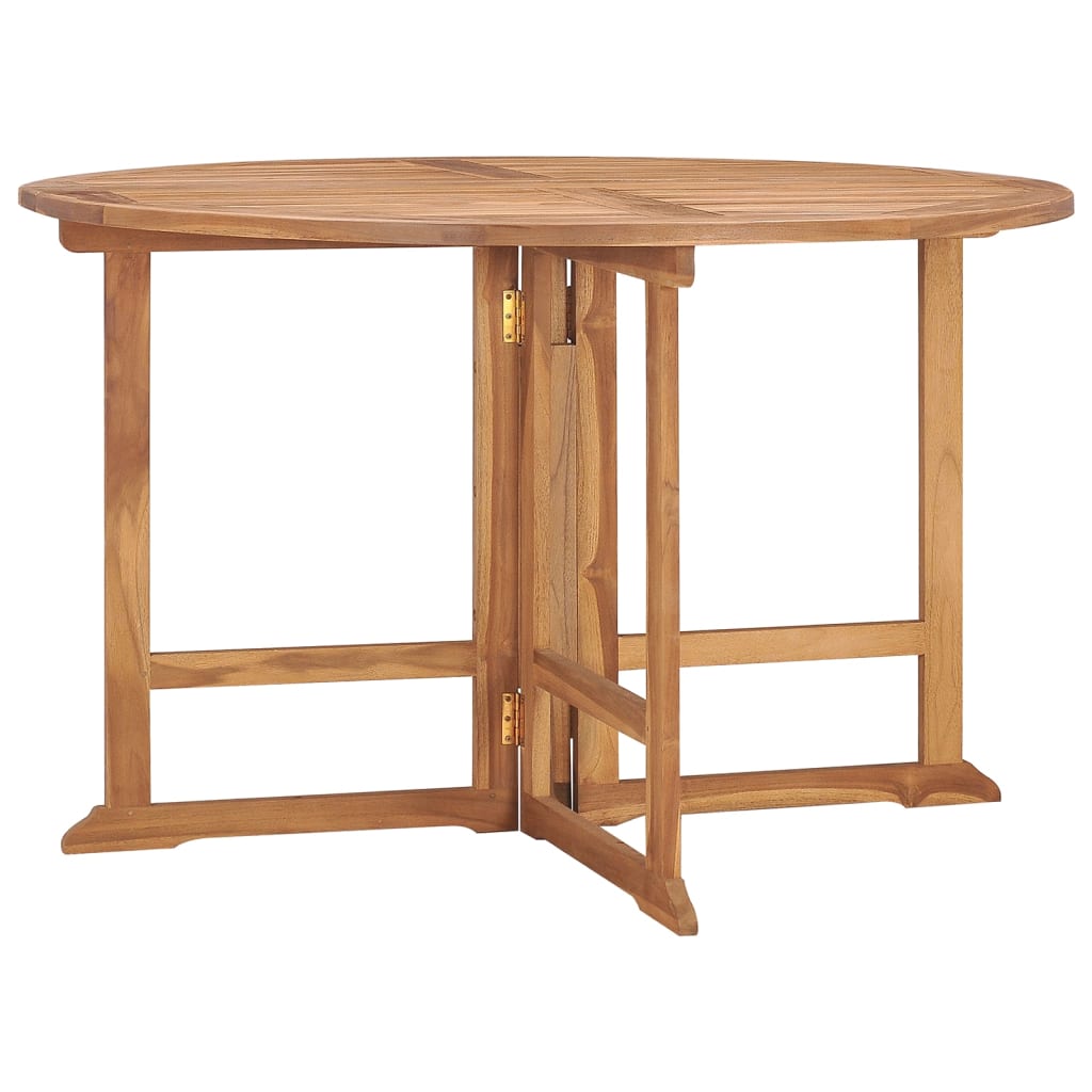 Tavolo da Giardino Pieghevole ÃƒËœ110x75 cm in Massello di Teak