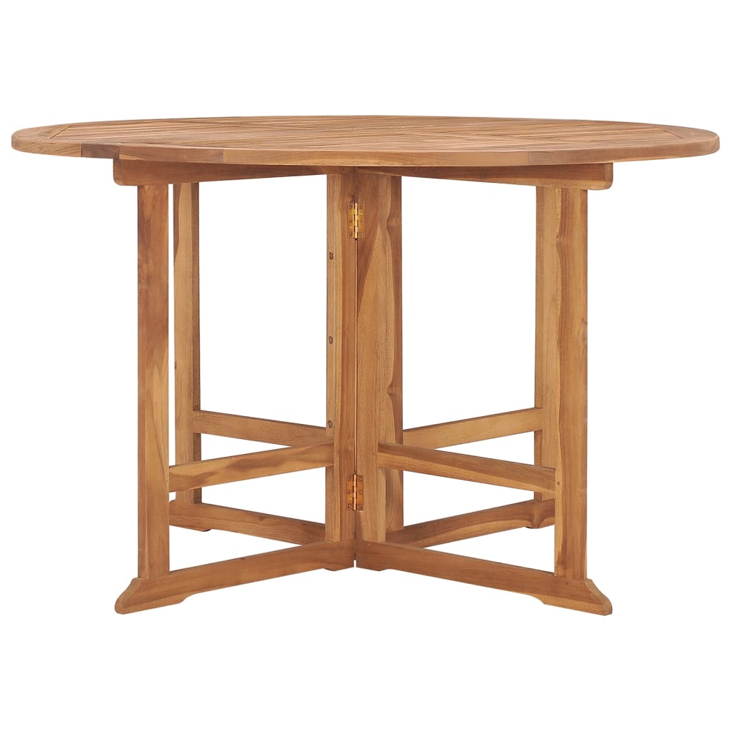 Tavolo da Giardino Pieghevole ÃƒËœ110x75 cm in Massello di Teak