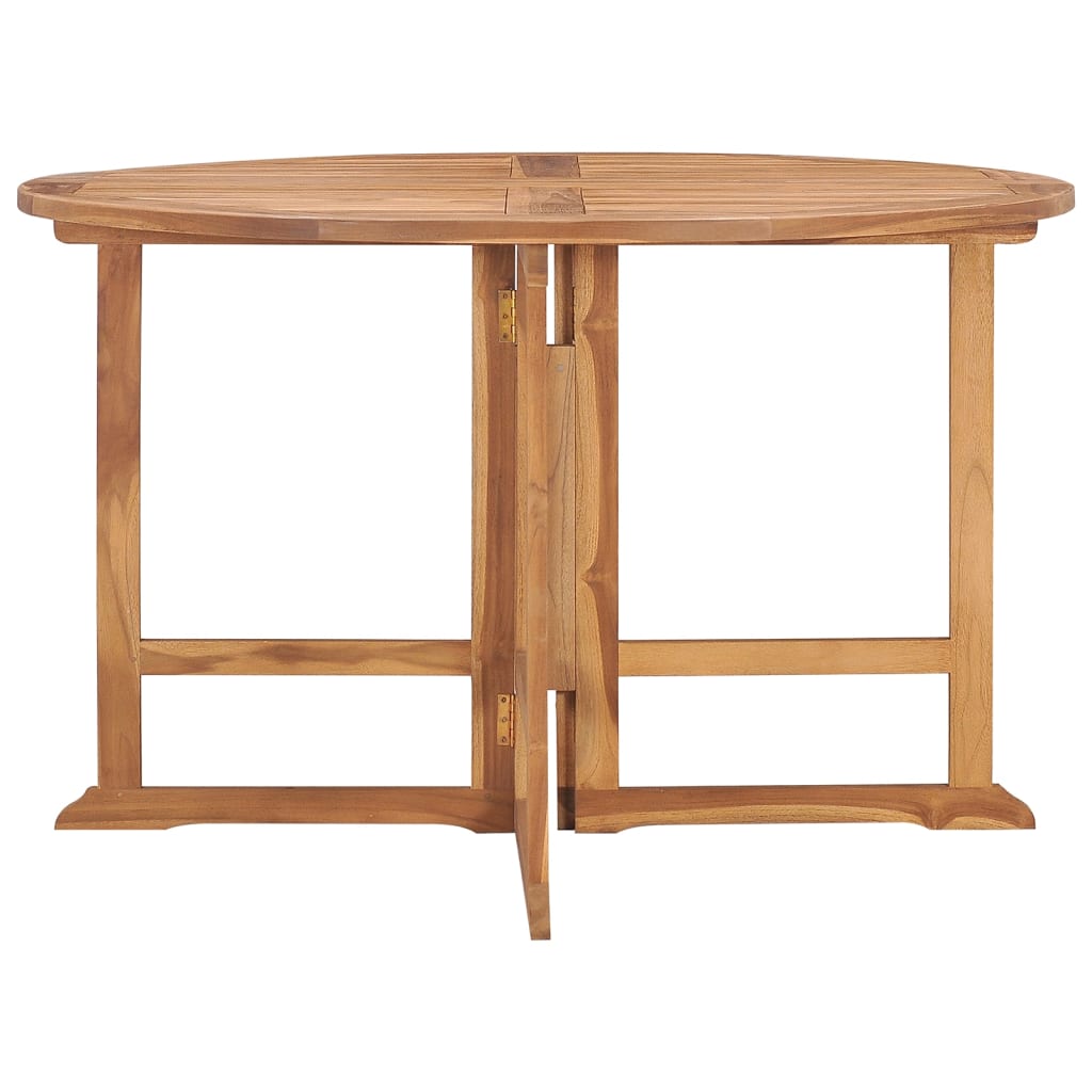 Tavolo da Giardino Pieghevole ÃƒËœ110x75 cm in Massello di Teak