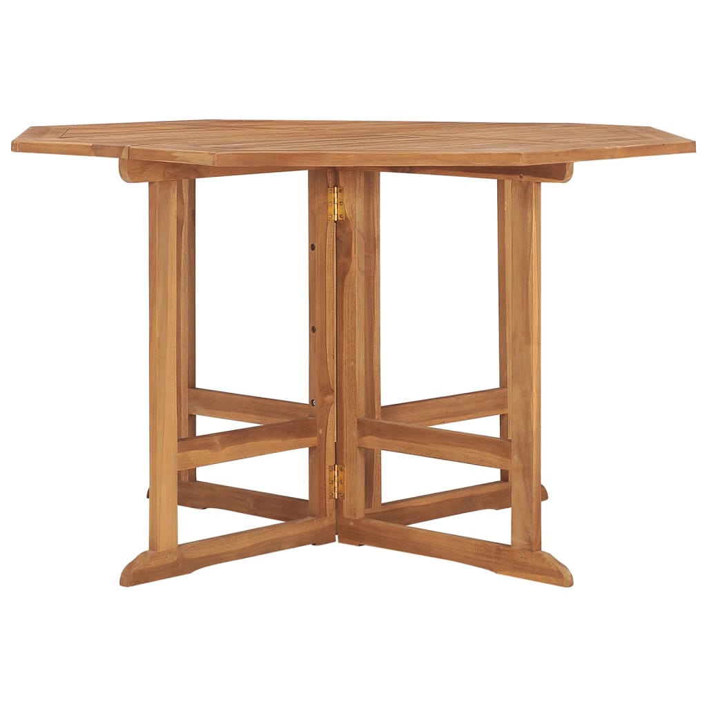 Tavolo da Giardino Pieghevole 110x110x75 cm in Massello di Teak