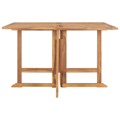 Tavolo da Giardino Pieghevole 110x110x75 cm in Massello di Teak