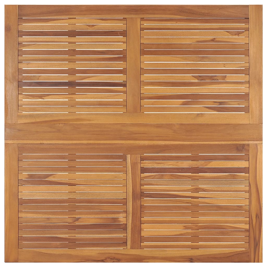 Tavolo da Giardino Pieghevole 110x110x75 cm in Massello di Teak