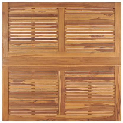 Tavolo da Giardino Pieghevole 110x110x75 cm in Massello di Teak