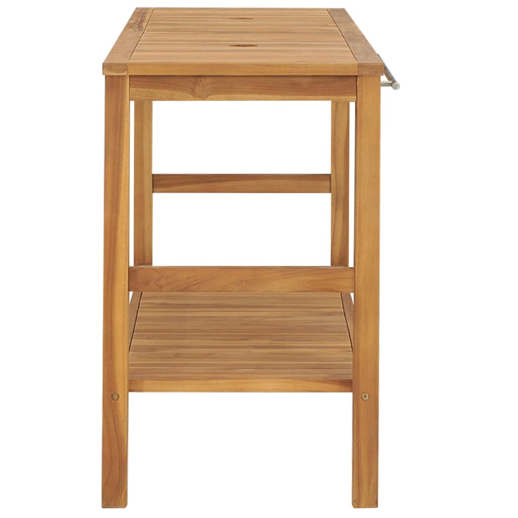 VanitÃ  da Bagno in Legno Massello di Teak 132x45x75 cm