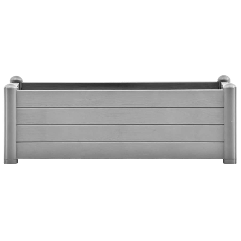 Letto Rialzato da Giardino in PP Grigio Pietra 100x43x35 cm
