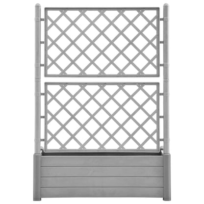 Fioriera da Giardino e Graticcio 100x43x142 cm PP Grigio Pietra
