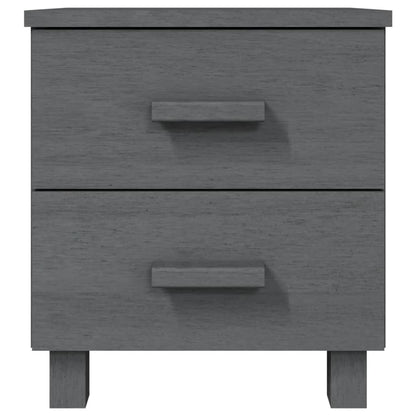 Comodino HAMAR Grigio Scuro 40x35x44,5 cm in Legno di Pino
