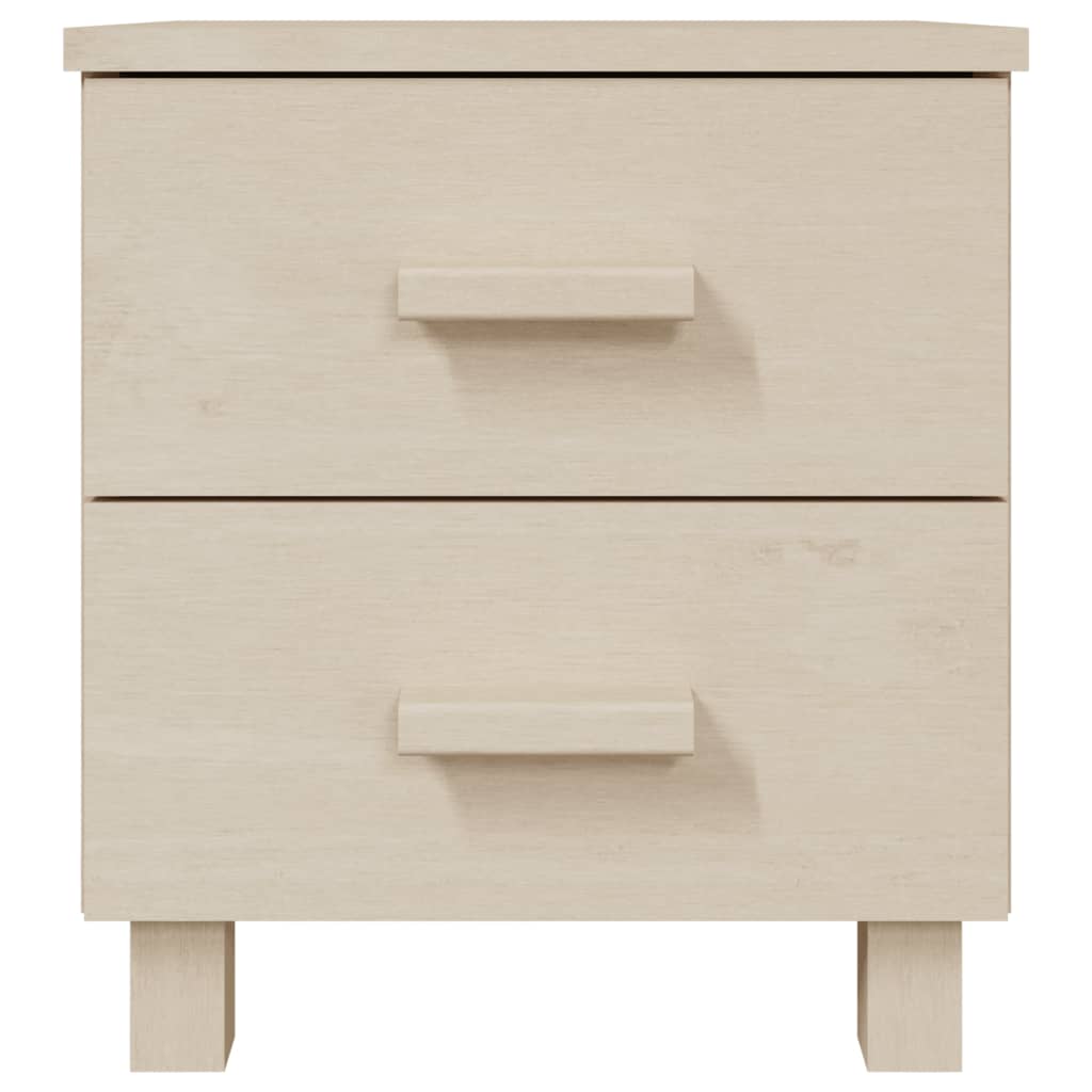 Comodini HAMAR 2 pz ambra 40x35x44,5 cm Legno Massello di Pino