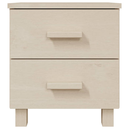 Comodini HAMAR 2 pz ambra 40x35x44,5 cm Legno Massello di Pino