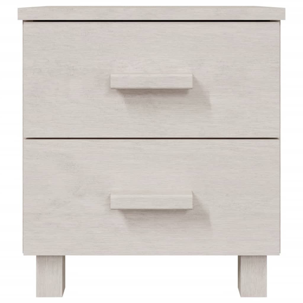 Comodini HAMAR 2 pz Bianchi 40x35x44,5 cm in Legno di Pino
