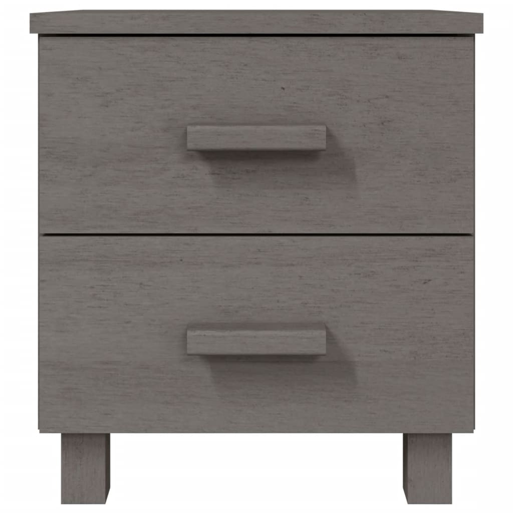 Comodini HAMAR 2 pz Grigio Chiaro 40x35x44,5 cm Legno di Pino