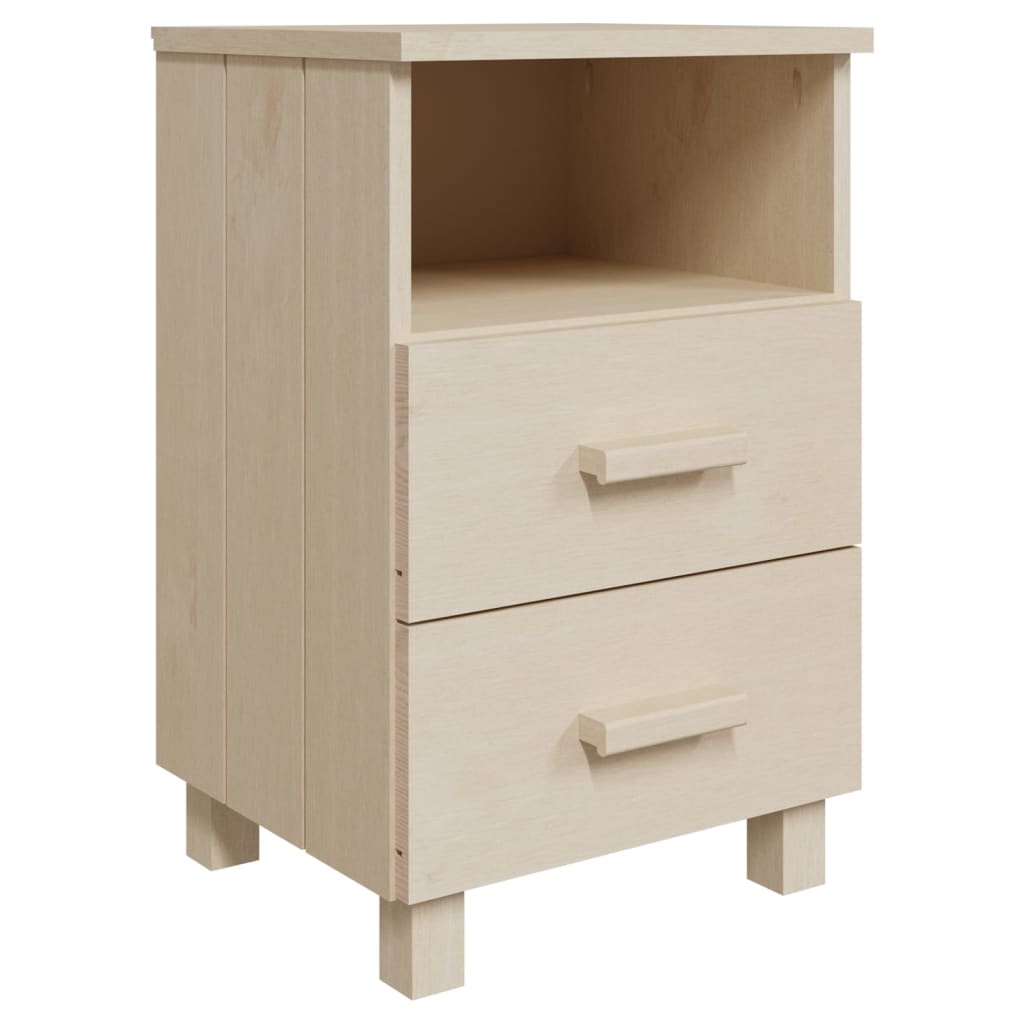 Comodino HAMAR ambra 40x35x62 cm in Legno Massello di Pino