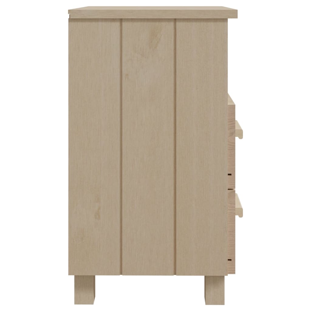 Comodino HAMAR ambra 40x35x62 cm in Legno Massello di Pino