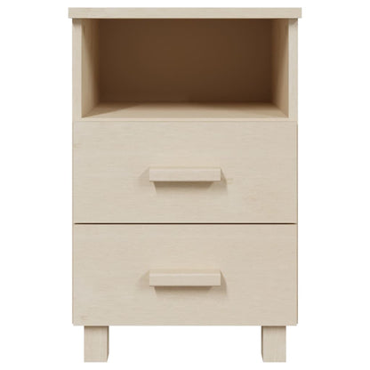 Comodini HAMAR 2 pz ambra 40x35x62 cm Legno Massello di Pino