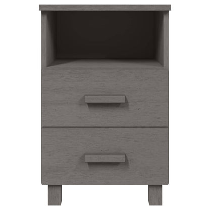 Comodini HAMAR 2 pz Grigio Chiaro 40x35x62 cm Legno di Pino