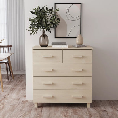Credenza HAMAR ambra 79x40x80 cm in Legno Massello di Pino