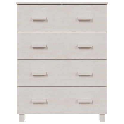 Credenza HAMAR Bianca 79x40x103,5 cm in Legno Massello di Pino