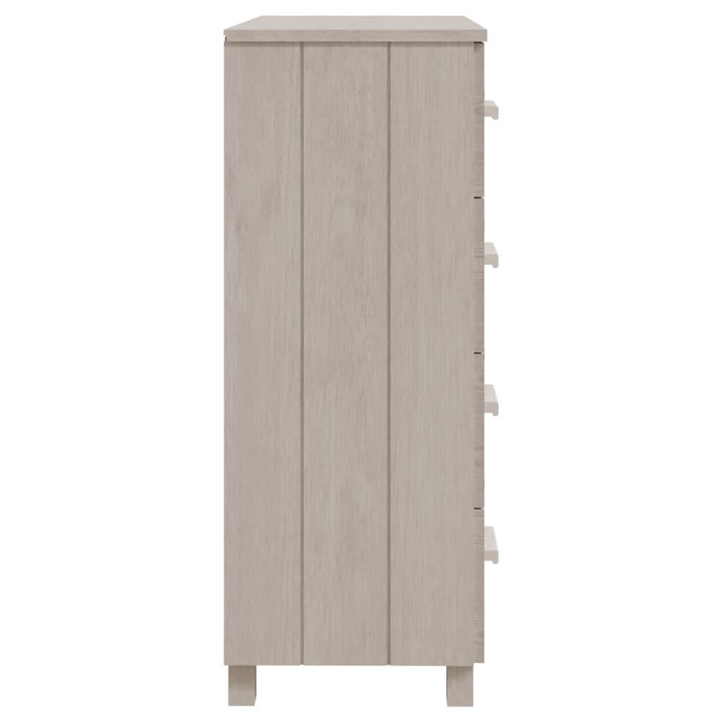 Credenza HAMAR Bianca 79x40x103,5 cm in Legno Massello di Pino