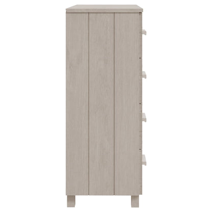 Credenza HAMAR Bianca 79x40x103,5 cm in Legno Massello di Pino