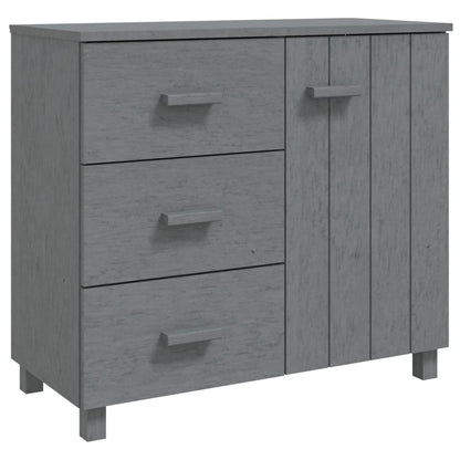 Credenza HAMAR Grigio Scuro 90x40x80 cm Legno Massello di Pino