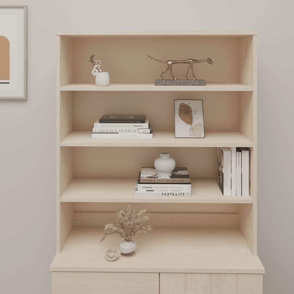 Piano Credenza HAMAR ambra 90x35x100 cm Legno Massello di Pino