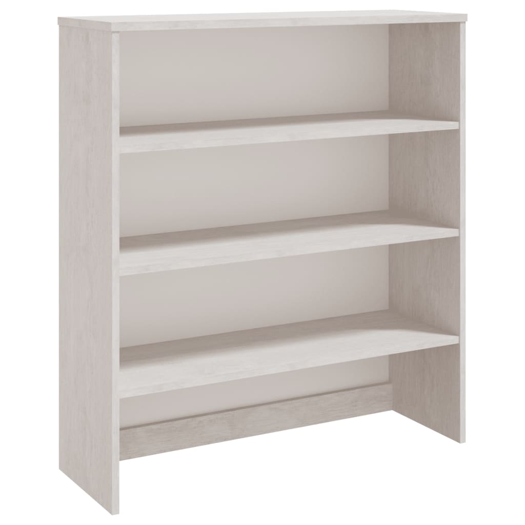 Piano Credenza HAMAR Bianco 90x30x100 cm Legno Massello di Pino