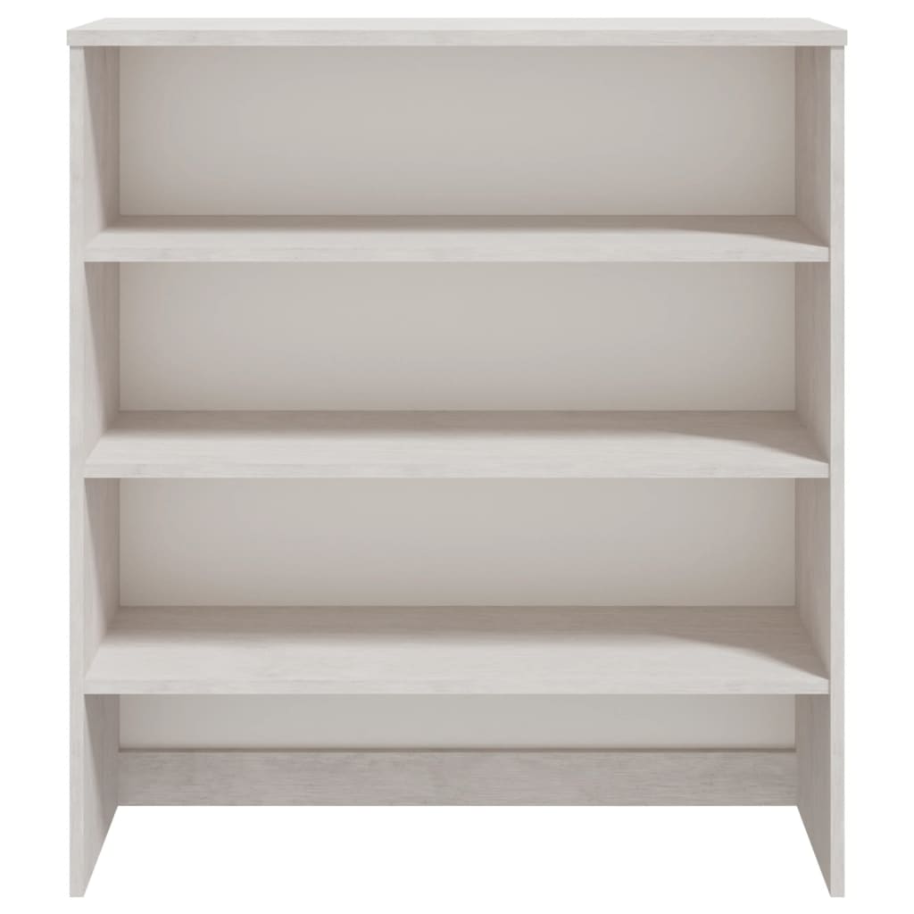 Piano Credenza HAMAR Bianco 90x30x100 cm Legno Massello di Pino