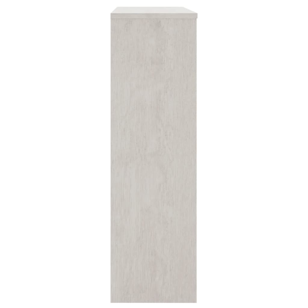 Piano Credenza HAMAR Bianco 90x30x100 cm Legno Massello di Pino