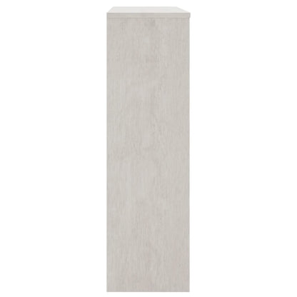 Piano Credenza HAMAR Bianco 90x30x100 cm Legno Massello di Pino
