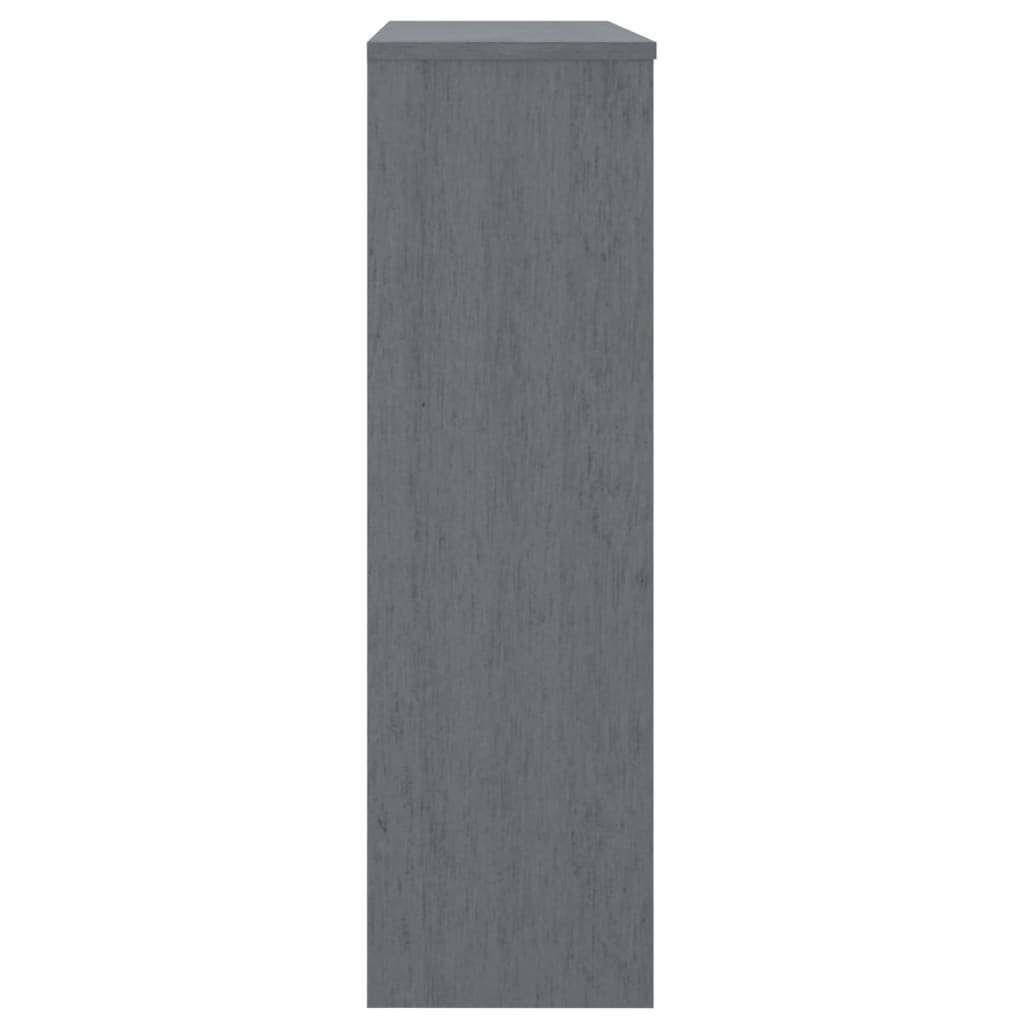 Piano Credenza HAMAR Grigio Scuro 90x30x100 cm Legno di Pino