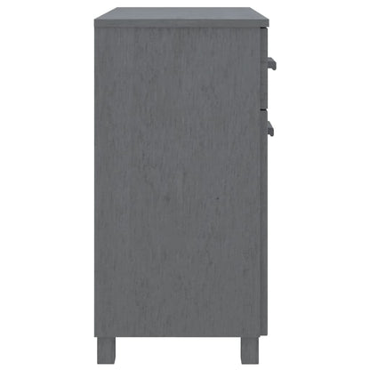 Credenza HAMAR Grigio Scuro 79x40x80 cm Legno Massello di Pino