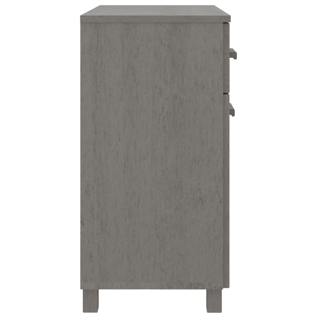 Credenza HAMAR Grigio Chiaro 79x40x80 cm Legno Massello di Pino