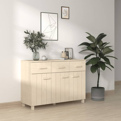 Credenza HAMAR ambra 113x40x80 cm in Legno Massello di Pino