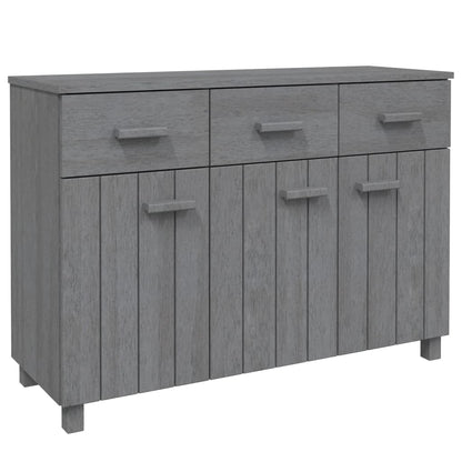 Credenza Grigio Scuro 113x40x80 cm in Legno Massello di Pino